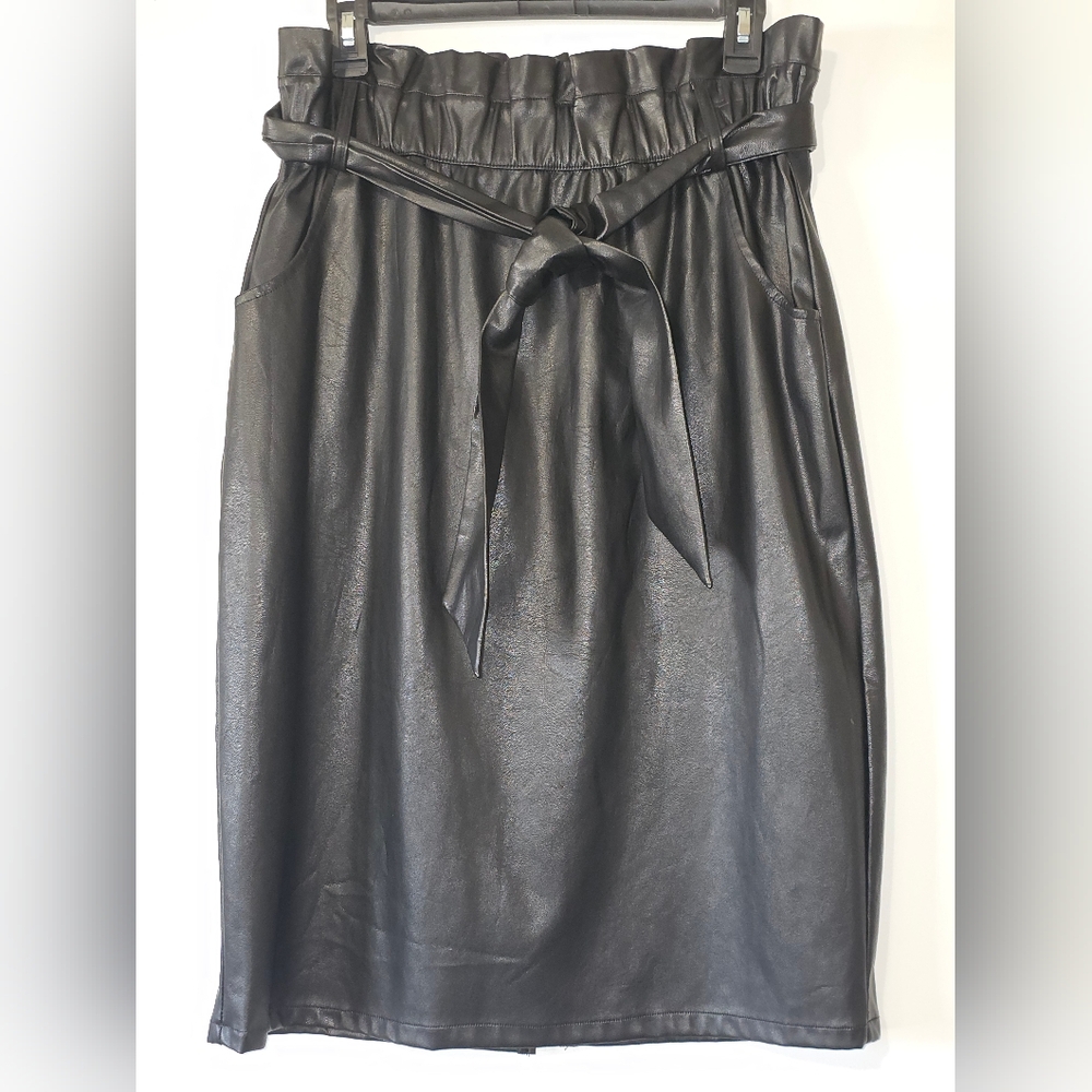 Faux Leather Pencil Skirt